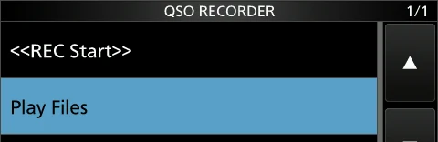 图 6-3 基本录制：QSO RECORDER 屏幕（触摸 <<REC Start>> 开始录制）