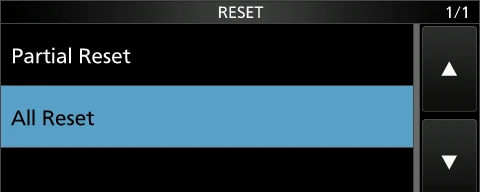 图 14-6 RESET 屏幕（选中 